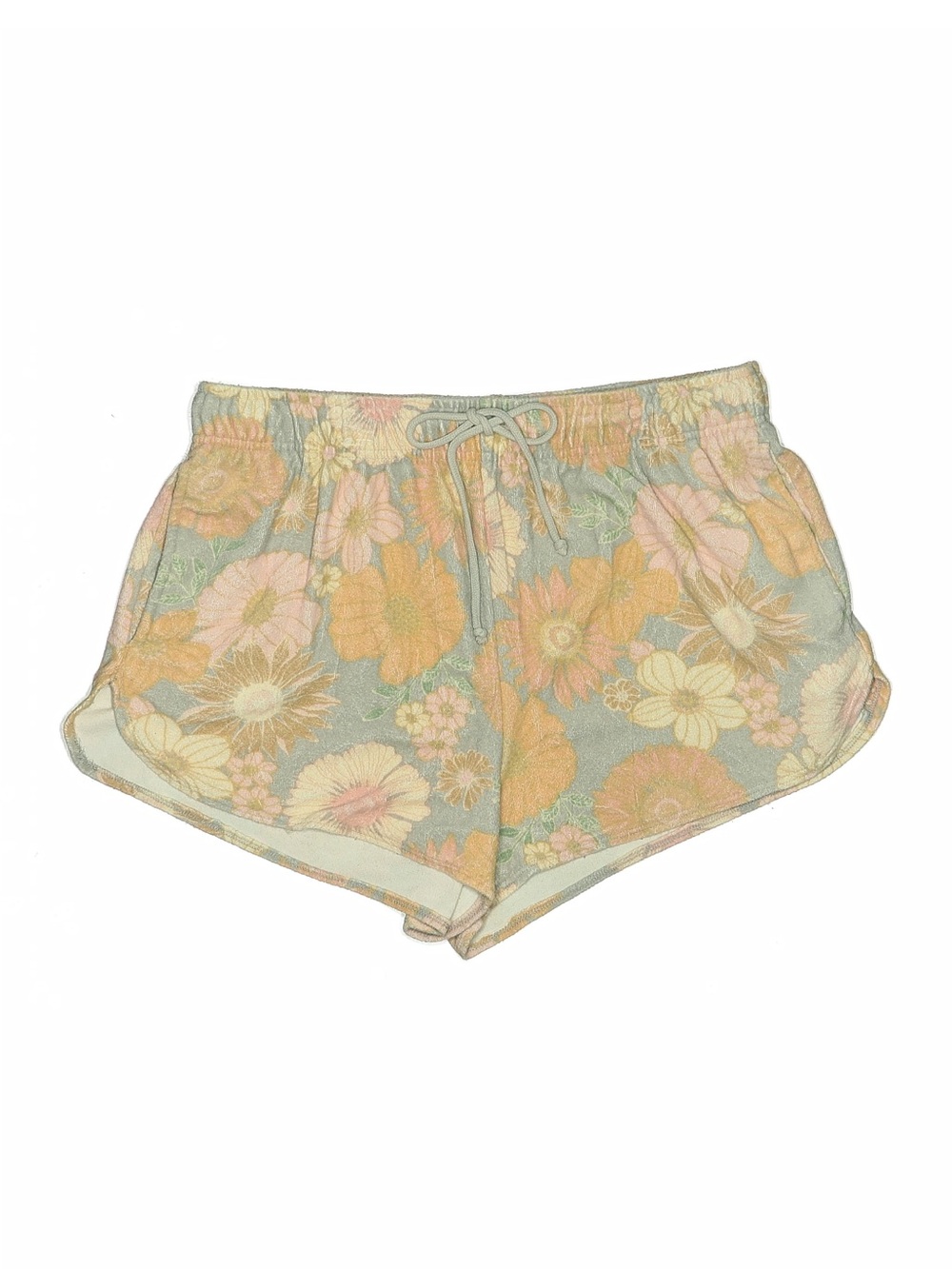 wild fable Floral Drawstring Athletic Shorts - Peach & Mint